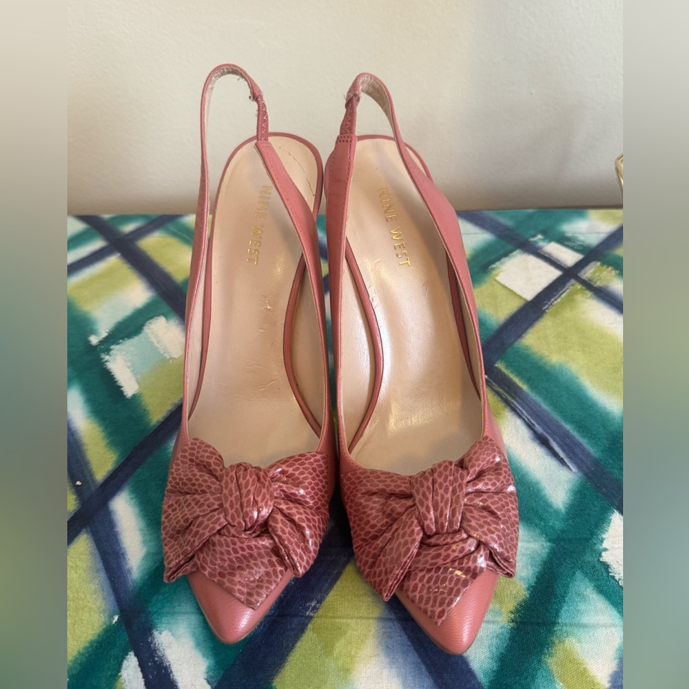 Nine West Pink Slingback Heels